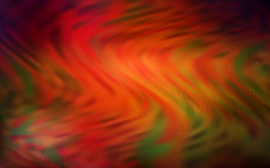 Koyu yeşil, Samanyolu yıldızlı kırmızı vektör dokusu. Renkli kozmik yıldızlı soyut çizimler. Kozmik arkaplanlar için şablon.