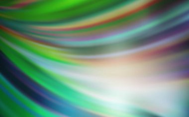 Açık mavi, yeşil vektör soyut bulanık arkaplan. Gradyan tasarımlı, soyut, ışıltılı çizimler. İş tasarımınız için yeni biçim.