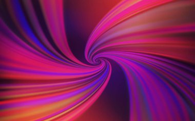 Koyu pembe, kıvrımlı sarı vektör düzeni. Değişken çizgileri olan renkli soyut çizimler. İşiniz için en renkli tasarım..