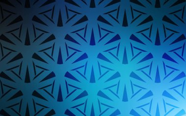 Kristallerle, üçgenlerle şablon. Renkli üçgenlerin olduğu bir resim. Broşürler, broşürler için desen