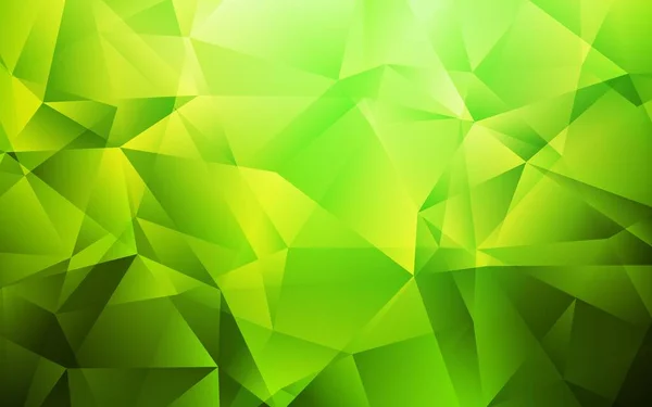 Vettore Verde Chiaro Brillante Sfondo Triangolare Illustrazione Astratta Moderna Con — Vettoriale Stock