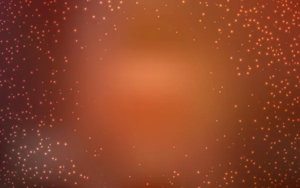 Luz Fondo Vectorial Naranja Con Estrellas Astronómicas Diseño Decorativo Borroso — Vector de stock