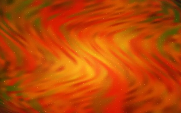 Donker Oranje Vectorsjabloon Met Ruimtesterren Schitterende Gekleurde Illustratie Met Heldere — Stockvector