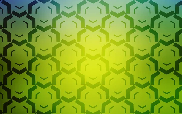 Шаблон Светло Зеленого Вектора Изогнутыми Линиями Красочная Иллюстрация Абстрактном Стиле — стоковый вектор