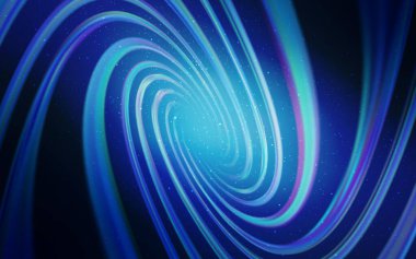 Kozmik yıldızlarla ışık Mavisi vektör düzeni. Soyut şablonda gökyüzü yıldızlarıyla parlayan illüstrasyon. Reklamınız, posteriniz, afişiniz için en iyi tasarım.