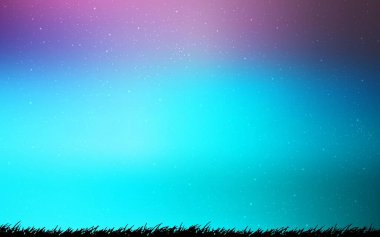 Açık Pembe, kozmik yıldızlı mavi vektör düzeni. Soyut şablonda gökyüzü yıldızlarıyla parlayan illüstrasyon. İş ilanınız için akıllı tasarım.