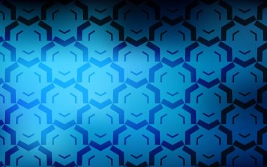 Eğri çizgileri olan koyu mavi vektör düzeni. Değişken çizgileri olan renkli soyut çizimler. İşiniz için en renkli tasarım..