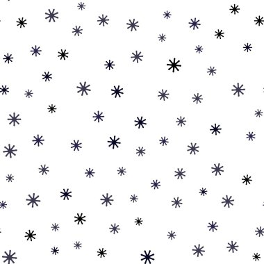 Koyu Mavili vektörsüz arka plan ve xmas kar taneleri. Yılbaşı tarzında parlak renkli resimli kar. Duvar kağıdı ve kumaş yapımcıları için tasarım.