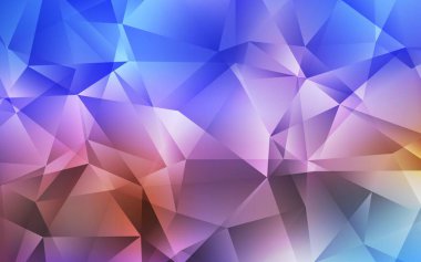 Açık mavi, sarı vektör üçgen mozaik zemin. Çokgen biçiminde, gradyan ile renkli çizimler. İşiniz için en iyi üçgen tasarım.