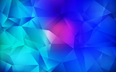 Açık Mavi, Kırmızı vektör soyut mozaik fon. Çokgen şekilli bir örnek. Marka kitabınız için yeni şablon.