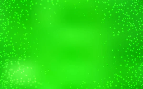 Diseño Vectorial Verde Claro Con Estrellas Cósmicas Estrellas Del Espacio — Vector de stock