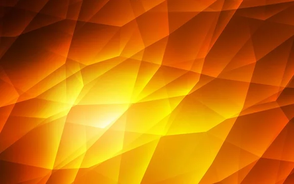 Modèle Vectoriel Orange Foncé Avec Cristaux Triangles Triangles Sur Fond — Image vectorielle