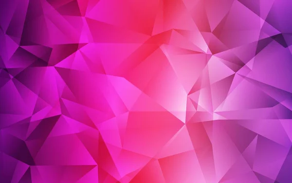 Ljus Lila Rosa Vektor Polygonal Bakgrund Färgglad Illustration Polygonal Stil — Stock vektor