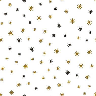 Koyu yeşil, sarı vektörsüz, parlak kar taneleriyle donatılmış. Buz kristalleri ile soyut resimleme. Pencere perdeleri, perdeler için doku.