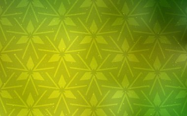 Açık yeşil, üçgenli sarı vektör arkaplan. Renkli üçgenlerin olduğu bir resim. Duvar kağıtları için şablon.
