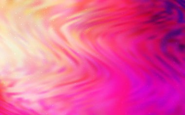 Açık Pembe, Kozmik yıldızlı sarı vektör düzeni. Büyük Ayı yıldızlı modern soyut illüstrasyon. Kozmik arkaplanlar için şablon.