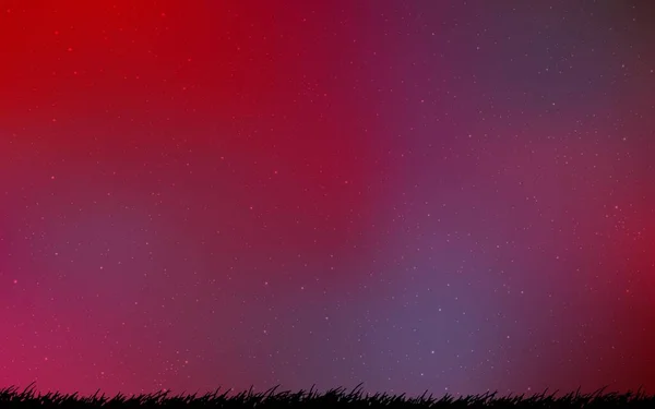 Hellrosa Rotes Vektormuster Mit Sternen Nachthimmel Glitzernde Abstrakte Illustration Mit — Stockvektor