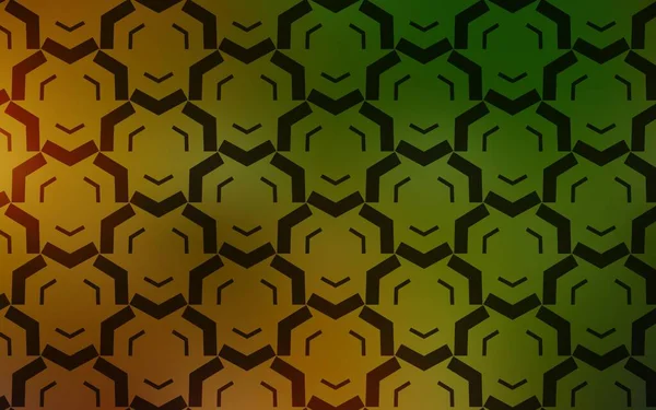Dark Green Yellow Vector Pattern Bent Lines Sample Colorful Lines — Stock Vector