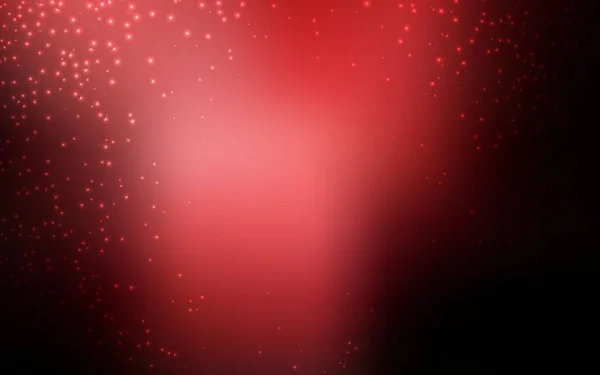 Dark Red Vector Pattern Night Sky Stars Blurred Decorative Design — Stock Vector