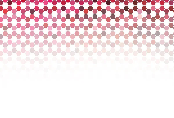 Vert Clair Fond Vectoriel Rouge Avec Hexagones Hexagones Colorés Sur — Image vectorielle