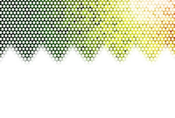 Ljusgrön Gul Vektor Bakgrund Med Uppsättning Hexagoner Illustration Färgade Hexagoner — Stock vektor