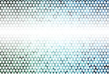 Altıgen şekilde hafif BLUE vektör şablonu. Renkli altıgenli bir resim seti. Reklamınız için bir kalıp, kitapçıklar.