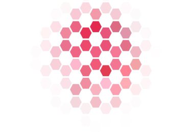 Açık Pembe, altıgenli yeşil vektör arkaplanı. Renkli altıgenli bir resim seti. Web sitesi posterleri, afişler için tasarım.