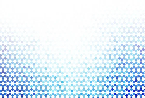 Azul Claro Patrón Vectorial Verde Con Hexágonos Colores Ilustración Abstracta — Vector de stock