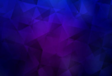 Koyu mor, pembe vektör çokgen arka plan. Origami stilinde gradyan ile yaratıcı geometrik illüstrasyon. Cep telefonunun arka planının şablonu.