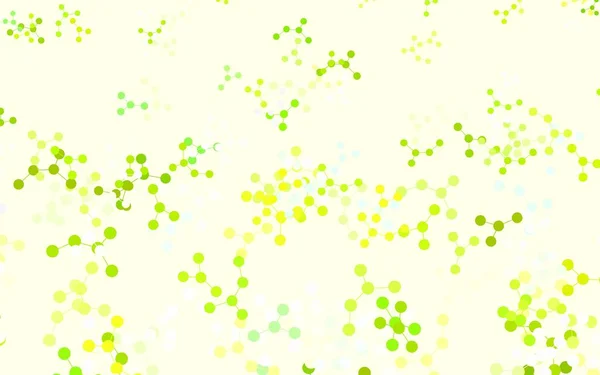 Verde Claro Patrón Vectorial Amarillo Con Red Inteligencia Artificial Ilustración — Vector de stock