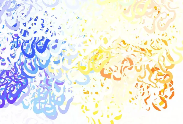 Licht Multicolor Vector Achtergrond Met Wrange Lijnen Kleurrijke Abstracte Illustratie — Stockvector