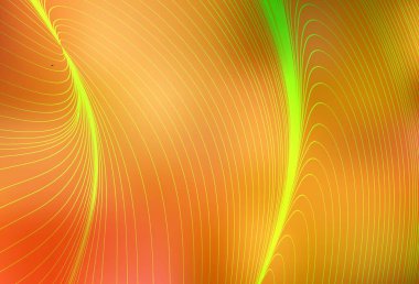 Bükülmüş çizgileri olan açık turuncu vektör deseni. Yaratıcı illüstrasyon, yarım tonlu ve eğimli. İş tasarımınız için şablon.