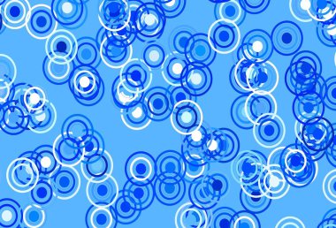 Çember şekilli açık mavi vektör düzeni. Çemberler, soyut arka planda renkli gradyan çizgileri. İş ilanınız için tasarım.