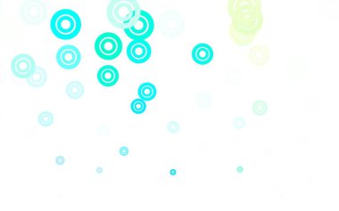 Açık mavi, diskli yeşil vektör dokusu. Bulanık yağmur damlaları olan soyut bir çizim. İş ilanınız için tasarım.