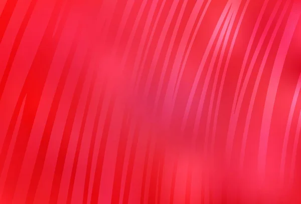 Textura Vectorial Rojo Claro Con Líneas Curvas Ilustración Abstracta Colorida — Vector de stock