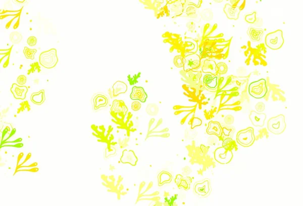 Verde Claro Fondo Vector Amarillo Con Formas Abstractas Ilustración Colorida — Vector de stock