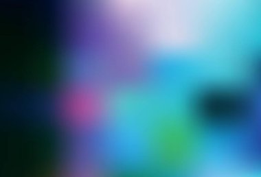 Koyu pembe, mavi vektör parlak şablonu bulanıklaştırdı. Gradyan ile modern soyut çizim. Marka kitabınız için yeni biçim tasarımı.