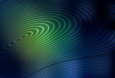 Eğri çizgileri olan koyu yeşil vektör deseni. Soyut tarzda gradyan çizgilerle akıllı illüstrasyon. Marka kitabı için şık bir desen.