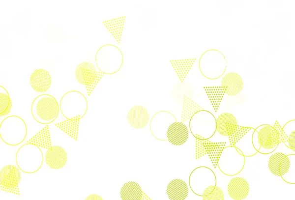 Vert Clair Fond Vectoriel Jaune Avec Triangles Cercles Belle Illustration — Image vectorielle