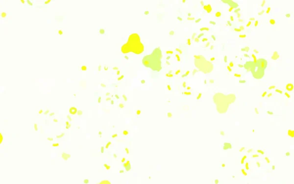 Light Green Yellow Vector Backdrop Memphis Shapes Απλή Πολύχρωμη Απεικόνιση — Διανυσματικό Αρχείο