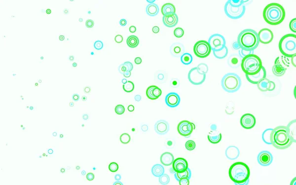 Hellgrüne Vektorkulisse Mit Punkten Moderne Abstrakte Illustration Mit Bunten Wassertropfen — Stockvektor