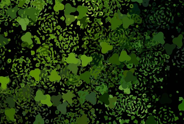 Темно Зеленый Векторный Фон Фасадами Современная Абстрактная Иллюстрация Красочными Случайными — стоковый вектор