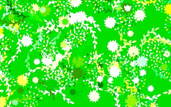 Hellblaue Grüne Vektor Elegante Tapete Mit Blumen Moderne Abstrakte Illustration — Stockvektor