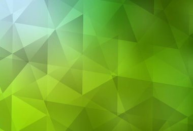 Açık yeşil, sarı vektör üçgen arkaplan. Zarif üçgenleri olan soyut çizimler. İş tasarımınız için yepyeni bir tarz.