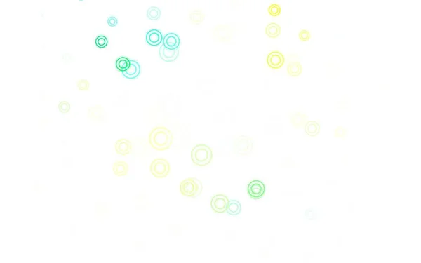 ライトブルー ドット付きグリーンベクトルの背景 抽象的な背景にカラフルなグラデーションでぼやけた泡 あなたのビジネス広告のデザイン — ストックベクタ