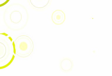 Açık yeşil, diskleri ve çizgileri olan sarı vektör dokusu. Daireleri ve çizgileri olan güzel renkli çizimler. Fütürist reklamlar ve kitapçıklar için şablon.