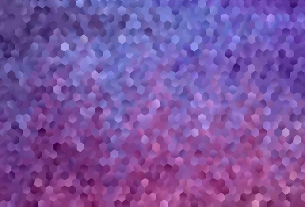Luz Púrpura Fondo Vectorial Rosa Con Hexágonos Hexagones Coloridos Sobre — Vector de stock