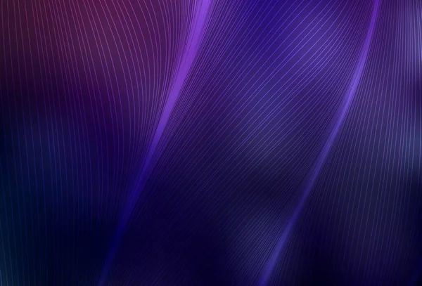 Dark Purple Vektor Layout Dengan Garis Bengkok Sebuah Ilustrasi Penuh - Stok Vektor