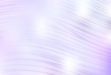 Bükülmüş çizgileri olan açık mor vektör deseni. Basit çizgilerle renkli gradyan çizimi. İşiniz için en iyi tasarım.