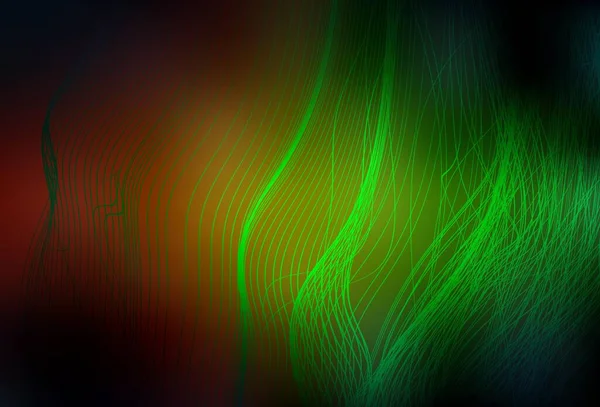 Vert Foncé Vecteur Rouge Flou Brillance Texture Abstraite Illustration Colorée — Image vectorielle